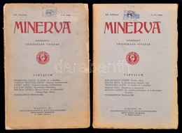 1933 Minerva. XII. évf. 1-5,6-10 Számok. Szerk.: Thienemann Tivadar. Bp., 1933, Eggenberger-féle Könyvkereskedés. Kiadói - Sin Clasificación