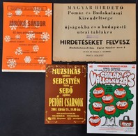 Cca 1977-2005 4 Db Különféle Kisplakát: Hirdetés Felvétel, Koncertek (Muzsikás, Járóka Sándor, Családi Vállalkozás), Kül - Otros & Sin Clasificación