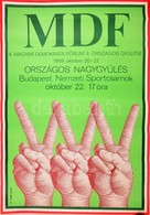 1989 MDF Országos Naggyűlés Plakát 70x90 Cm - Autres & Non Classés