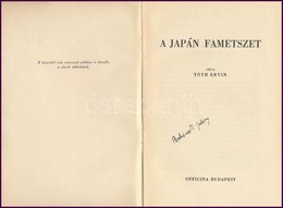 Tóth Ervin: A Japán Fametszet. Ars Mundi. Bp.,1943,Officina, 32+4 P.+33 T. (Egy Színes Táblával, A Többi Fekete-fehér.)  - Unclassified