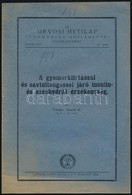 Dr. Torday Árpád 5 Db Műve:
Az Antitrypsin-reactio Klinikai Jelentősége. (1909.)
A Gyomor Csökkent Sósavelválasztási Kép - Non Classés