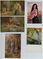 ** * 80 Db RÉGI Hölgyeket ábrázoló Motívumlap / 80 Pre-1945 Motive Postcards With Ladies - Ohne Zuordnung