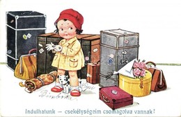 3 Db RÉGI Gyerek Humoros Motívumlap / 3 Pre-1945 Children Humour Motive Postcards - Zonder Classificatie