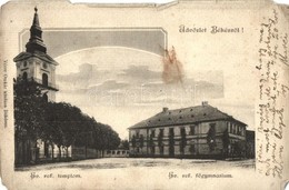 T4 1911 Békés, Református Templom és Református Gimnázium. Kiadja Véver Oszkár (b) - Sin Clasificación