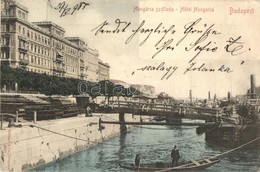 * T3 1905 Budapest V. Hungária Szálloda, Rakpart (megerősített Sarok / Restored Corner) - Non Classés