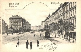 T2/T3 1903 Budapest VIII. József Körút, Villamos, Baross Kávéház, Sörcsarnok. Divald Károly 641. Sz. (EK) - Sin Clasificación