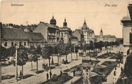 T2 1924 Debrecen, Piac Utca, Debreczen Szálloda, Hirdetőoszlop, Villamos - Ohne Zuordnung