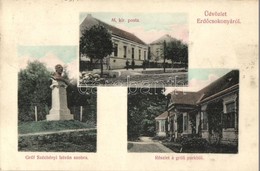 T2/T3 Erdőcsokonya (Csokonyavisonta), M. Kir. Posta, Gróf Széchenyi István Szobor, Gróf Széchenyi Géza Kastélya, Kert. L - Ohne Zuordnung