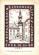 * T2/T3 1938 Sopron, Propaganda Bélyegkiállítás + '1938 PROBÉK SOPRON' So. Stpl (non Pc) (EK) - Non Classés