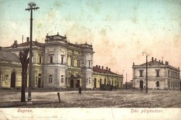 T3 1911 Sopron, Déli Pályaudvar, Vasútállomás, Lovaskocsi. Kiadja Kummert Lajos Utóda 290. Sz. (fl) - Sin Clasificación