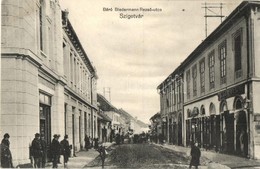 T2 1917 Szigetvár, Báró Biedermann Rezső Utca, Kobza Károly üzlete. Kiadja Kozáry Ede - Non Classés