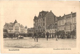 T2/T3 1916 Szombathely, Erzsébet Királyné Utca, üzletek, Piaci árusok (EB) - Non Classés