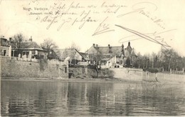T2 1910 Verőce, Nógrádverőce; Dunaparti Rész, Villa. Kiadja Zoller József 253. Sz. + Budapest-Galánta-Oderberg 362. Vona - Sin Clasificación