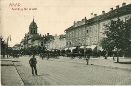 T2/T3 1909 Arad, Andrássy Tér, Reinhart Fülöp Bútorgyára / Square View With Shops, Furniture Factory (EK) - Sin Clasificación