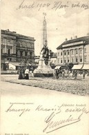 T2 1904 Arad, Szentháromság-szobor, Nagy Lajos Szállodája  Fehér Kereszthez, 1848-49-es Múzeum. Bloch H. Nyomdája / Trin - Non Classificati