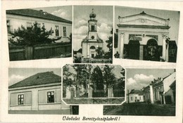 ** T2 Berettyószéplak, Széplak, Suplacu De Barcau; Templom, Utcakép, Özv. Miron Gerőné üzlete, Kastély / Church, Street  - Sin Clasificación