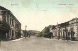 T2/T3 1911 Bozovics, Bozovici; Hauptstrasse / Fő Utca, Magyari Albert üzlete, Szálloda. Kiadja Kaden József 1307. / Main - Non Classificati