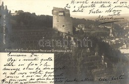 T2 1903 Brassó, Kronstadt, Brasov; Weisser Thurm Und Schlossberg. Verlag H. Zeidner No. 5. / Fehér Torony és A Fellegvár - Non Classificati