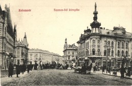 T2/T3 1908 Kolozsvár, Cluj; Szamos Híd Környéke, Wertheimer Vilmos, Gergely János üzlete / Street View Near The Somes Br - Non Classés