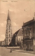 T2 1918 Kolozsvár, Cluj; Főtéri Templom, Cipő Nagyraktár / Main Square Church, Shoe Shop - Non Classés