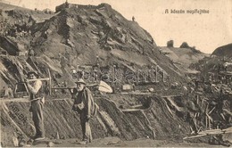 * T3 Petrozsény, Petrosani; Kőszén Napi Fejtése. 1932 Adler Fényirda Szászváros 1910. / Coal Mine, Coal Extraction (szak - Non Classés