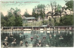 T2/T3 1910 Szováta-fürdő, Baile Sovata; Medve-tó, Cukrászda, Fürdőzők / Lacul Ursu / Lake, Bathing People, Confectionery - Non Classés