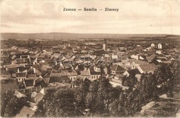 T2/T3 1915 Zimony, Semlin, Zemun; Látkép / General View + Cens Censor No. 5. Zensurkommission In Petrovaradin (EK) - Non Classés