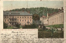 * T4 Bártfa, Bártfafürdő, Bardejovské Kúpele, Bardejov;  Deák Szálloda és Az új Fürdőház. Kiadja Cattarino S. / Hotel, N - Unclassified