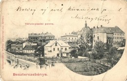 T3/T4 1903 Besztercebánya, Banská Bystrica; Törvényszéki Palota. Kiadja Ivánszky Elek / Court Palace, Street View (fa) - Ohne Zuordnung