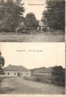 * T2/T3 1911 Deménd, Demandice; Krammer Kastély, Fő Tér. Kiadja Goldschmied Dávid / Castle, Main Square (EK) - Non Classificati