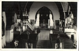 T2/T3 1938 Erdőtka, Erdutka, Oravská Lesná; Római Katolikus Templom, Belső / Catholic Church Interior. Photo (EB) - Unclassified