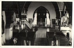 T2/T3 1938 Erdőtka, Erdutka, Oravská Lesná; Római Katolikus Templom, Belső / Catholic Church Interior. Photo (EB) - Non Classés