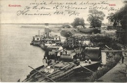 T2/T3 1912 Komárom, Komárno; Kikötő, Gőzhajók. Kiadja Czike Dénes / Harbor, Port, Steamships (EK) - Non Classés