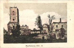 T2/T3 1914-16 Mezőlaborc, Medzilaborce; Az Oroszdúlta Zemplén, Monostor Templom Romjai / WWI Medzilaborce After The Russ - Sin Clasificación