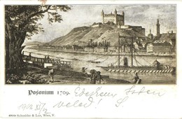 T2 1901 Pozsony, Pressburg, Bratislava; Posonium Anno 1709. Schneider & Lux 4004a / Castle - Non Classés