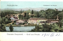 T2 1910 Pöstyén, Pistyan, Piestany; Látkép / General View / Totalansicht - Non Classés