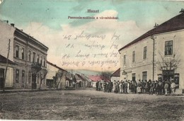 T3 1915 Huszt, Chust, Khust; Pannonia Szálloda, étterem és Kávéház, Városháza, Albert, Hoffmann üzlete / Hotel, Restaura - Unclassified
