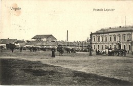 T2/T3 1914 Ungvár, Uzshorod, Uzhorod; Kossuth Lajos Tér, üzletek, Piaci árusok / Square, Shops, Market Vendors (EK) - Non Classificati