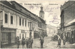 T2 1907 Ungvár, Uzshorod, Uzhorod; Kishíd Utca, Mezei Gyula, Schwartz Lipót, Rubin Majer üzlete, Gyógyszertár, Létra, Sz - Ohne Zuordnung