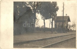 * Bieloberdó, Bijelo Brdo; Vasútállomás, Vasutasok / Bahnhof / Railway Station, Railwaymen. Photo (kopott Sarok / Worn C - Sin Clasificación