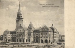 T2/T3 1914 Szabadka, Subotica; Városháza, Taussig Vilmos üzlete. Kiadja Heumann Mór 167/1. / Town Hall, Shop (EK) - Zonder Classificatie