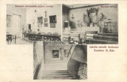 T2 1914 Zombor, Sombor;  Iskola Nénék Intézete, II. Ház. Bentlakó Növendékek Nappali Szobája, Kápolna Belső, Lépcső Felj - Ohne Zuordnung