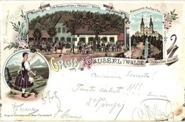 T2 1897 (Vorläufer!) Häuserl Im Wald, Café-Restauration, Wallfahrtskirche Mariatrost / Café And Restaurant, Folklore. Au - Non Classés
