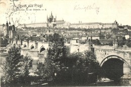 T2 1907 Praha, Prag, Prague; Die Karlsbrücke Mit Der Kleinseite / Malá Strana, Karluv Most / Bridge, Castle - Non Classés