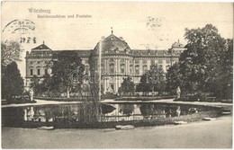 T2/T3 1911 Würzburg, Residenzschloss Und Fontaine / Castle, Fountain (EK) - Ohne Zuordnung