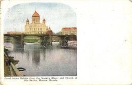 T2/T3 1935 Mosow, Moscou; Great Stone Bridge Over The Moskva River, And Church Of Our Savior (EK) - Non Classificati