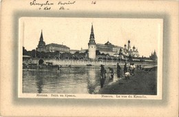 * T1/T2 1901 Moscow, Moskau, Moscou; Kremlin, Bathing People In The Moskva River - Unclassified