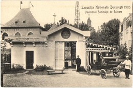 ** T1/T2 1906 Bucharest, Bucuresti; Expositia, Pavilionul Societatei De Salvare / Wiener Freiwillige Rettungs-Gesellscha - Non Classificati