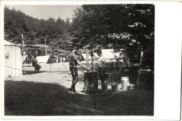 T2 1939 Parád, Cserkésztábor, Főzés / Scout Camp, Cooking. Photo - Unclassified