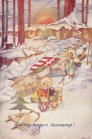 ** T3 Boldog Magyar Karácsonyt! / Hungarian Irredenta Christmas Greeting Card S: Bozó (EB) - Non Classificati